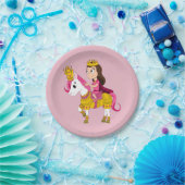 Schattigee cartoon prinses papieren bordje (Feest)