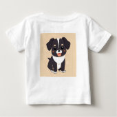 Schattigee Cartoon puppy met Schattige expressie (Achterkant)