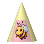 Schattigee Cartoon Queen Bee Feesthoedjes (Voorkant)