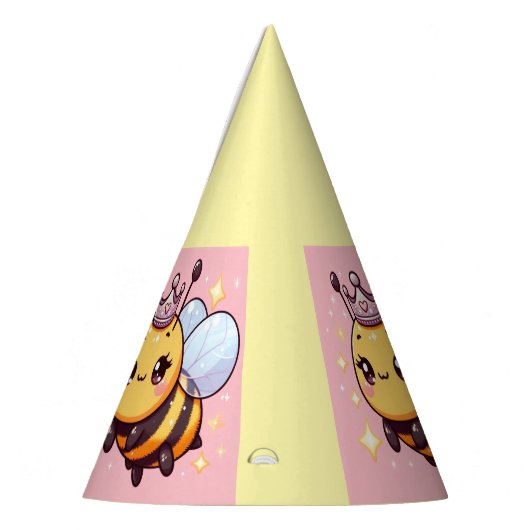 Schattigee Cartoon Queen Bee Feesthoedjes (Links)