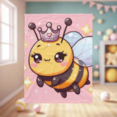 Schattigee Cartoon Queen Bee Fleece Deken