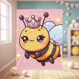 Schattigee Cartoon Queen Bee Fleece Deken