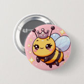 Schattigee Cartoon Queen Bee Ronde Button 5,7 Cm (Voorkant /achterkant)