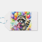 Schattigee Cartoon Raccoon Verjaardag gepersonalis Cadeaulabel (Achterkant Horizontaal)