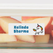 Schattigee Cartoon Rainbow Unicorn Dancing School  Labels (Aangebracht)