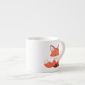 Schattigee Cartoon Red Fox Espresso Kop (Voorkant rechts)