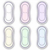 Schattigee Cartoon Regenboog Panty Liners Eerste P Sticker (Voorkant)