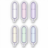 Schattigee Cartoon regenboog tampons set eerste pe Sticker (Voorkant)