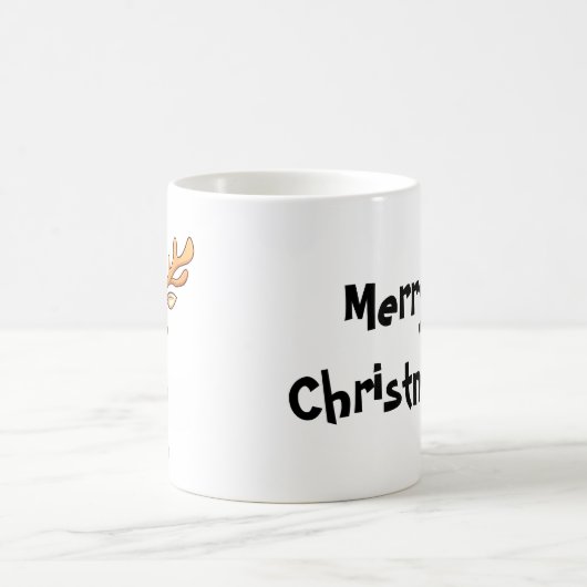 Schattigee cartoon rendier gepersonaliseerde kerst koffiemok (Center)