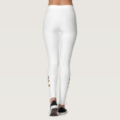 Schattigee Cartoon Rendier Vrolijk Kerstwit Leggings (Achterkant)