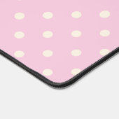 Schattigee Cartoon Roze Bloemen Flamingo met Polka Bureaumat (Hoek)