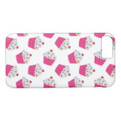Schattigee Cartoon roze cupcake sprenkels patroon Case-Mate iPhone Case (Achterkant (Horizontaal))
