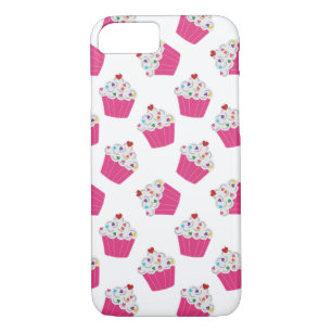 Schattigee Cartoon roze cupcake sprenkels patroon Case-Mate iPhone Case