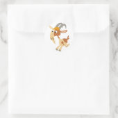 Schattigee Cartoon Running Goat Sticker (Tas)
