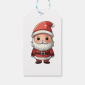 Schattigee Cartoon Santa Claus Illustratie Cadeaulabel (Achterkant)