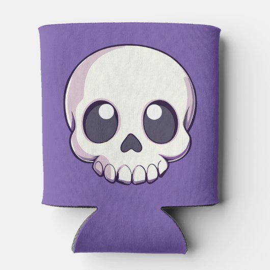 Schattigee Cartoon schedel Halloween Blikjeskoeler (Achterkant)