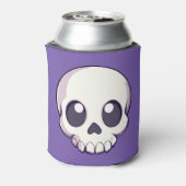 Schattigee Cartoon schedel Halloween Blikjeskoeler (Blikje Achterkant)