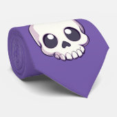 Schattigee Cartoon schedel Halloween Stropdas (Opgerold)