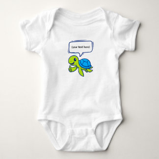 Schattigee Cartoon Schildpad met Speech Bubble Romper
