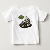 Schattigee  cartoon schildpad racer Tri-Blend shir (Voorkant)