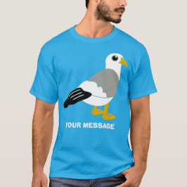 Schattigee Cartoon Seagull Graphic Aangepaste Beri T-shirt