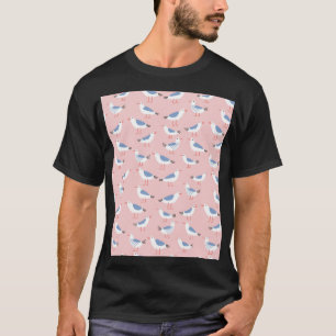 Schattigee Cartoon Seagulls Naadloze Patroon T-shirt