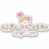 Schattigee Cartoon Single Cutie Sticker (Voorkant)