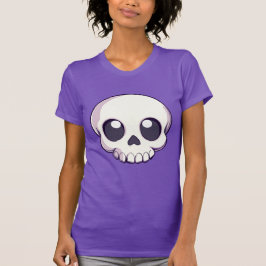 Schattigee Cartoon Skull Halloween Shirt voor Vrou