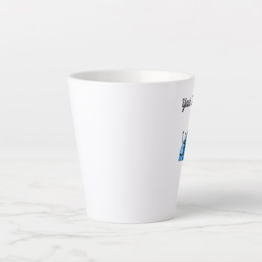 Schattigee Cartoon Slak Tie Dye Blue Patroon shell Latte Mok (Voorkant)