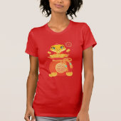 Schattigee Cartoon Slang met Geld Sack Lunar Nieuw T-shirt (Voorkant)