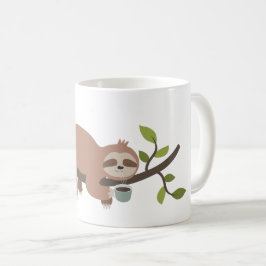 Schattigee Cartoon Sloth Coffee Mok