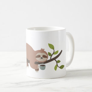 Schattigee Cartoon Sloth Coffee Mok
