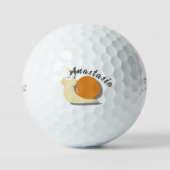 Schattigee Cartoon Snail Gepersonaliseerde golfbal Golfballen (Voorkant)