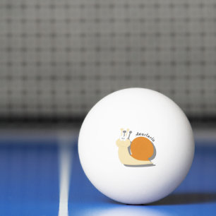 Schattigee Cartoon Snail Gepersonaliseerde Ping Po Pingpongbal