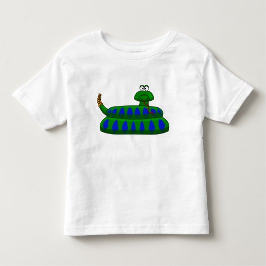 Schattigee Cartoon Snake Boy's Shirt Peuter (Voorkant)