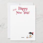 Schattigee Cartoon Sneeuwman Feestdagenkaart (Achterkant)