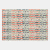 Schattigee Cartoon sneeuwmannen op een strand vaka Inpakpapier Vel (Voorkant 3)