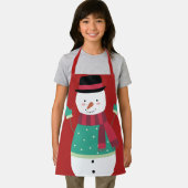 Schattigee Cartoon Snowman Feestelijke Kerst Schort (Insitu)