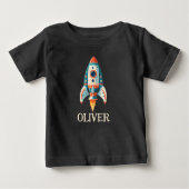 Schattigee Cartoon Space Rocket gepersonaliseerd (Voorkant)