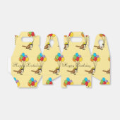 Schattigee Cartoon Sparrow met ballonnen Verjaarda Bedankdoosjes (Uitgevouwen)