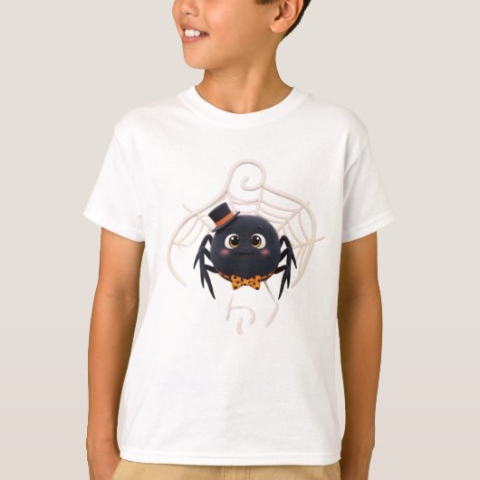 Schattigee Cartoon Spider met Top Hat (Voorkant)