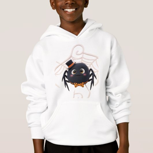 Schattigee Cartoon Spider met Top Hat (Voorkant)