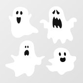 Schattigee cartoon spoken Halloween Raamsticker (Vel)