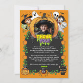Schattigee Cartoon Spooktacular Halloween Monster  Bedankkaart (Voorkant)