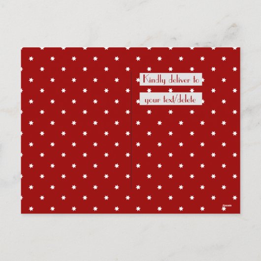 Schattigee cartoon stad kerstfoto Vakantie Briefka Feestdagenkaart (Achterkant)