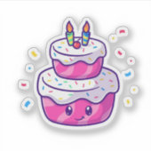 Schattigee Cartoon Sticker (Voorkant)