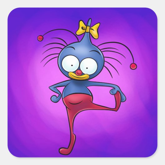 Schattigee cartoon sticker (Voorkant)