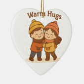 Schattigee Cartoon Sticker – Boy & Girl Warme Knuf Keramisch Ornament (Rechts)