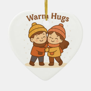 Schattigee Cartoon Sticker – Boy & Girl Warme Knuf Keramisch Ornament