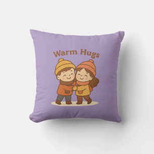Schattigee Cartoon Sticker – Boy & Girl Warme Knuf Kussen